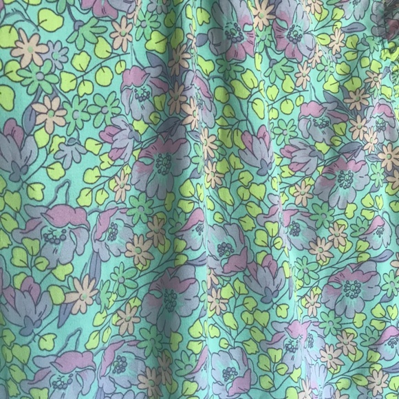 THML baby doll floral green mock neck top - Picture 3 of 6